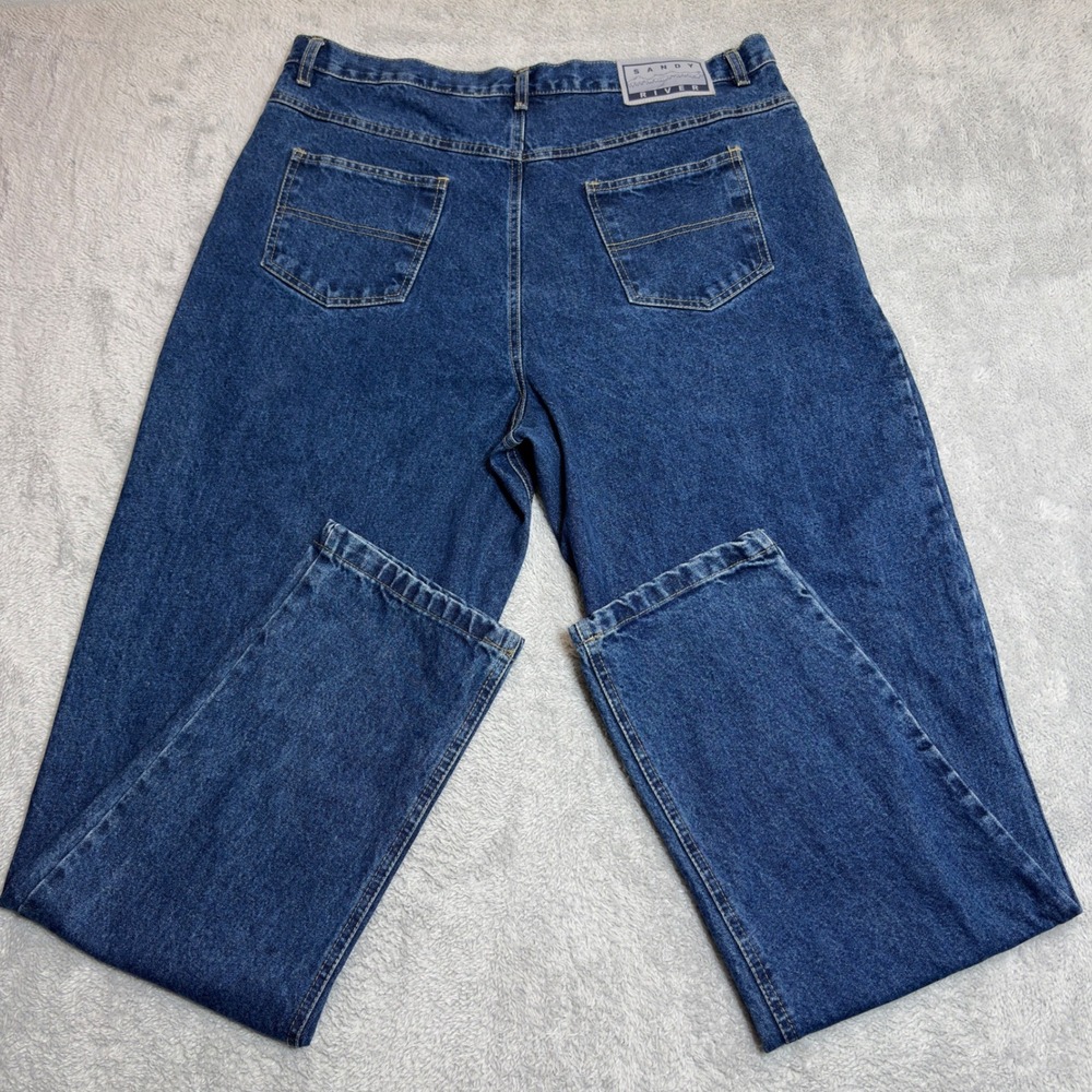 Sandy River Jeans Women 18 36/33 Blue Vintage High Rise Straight Leg 100% Cotton